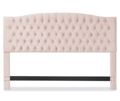 French Blush Pink Celeste Upholstered Queen Headboard -Best Furniture Store 810513529 6