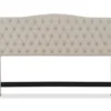 Beige Celeste Upholstered Linen King Headboard