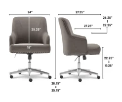 Serta Leighton Memomry Foam Office Chair -Best Furniture Store 810513539 3