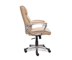 Fawn Tan Linen Executive Office Chair -Best Furniture Store 810513549 5