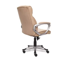 Fawn Tan Linen Executive Office Chair -Best Furniture Store 810513549 6