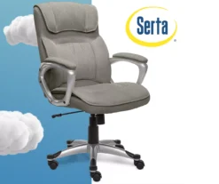 Glacial Gray Linen Executive Office Chair -Best Furniture Store 810513550