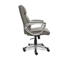 Glacial Gray Linen Executive Office Chair -Best Furniture Store 810513550 5