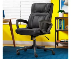 Hannah Black Bonded Leather Office Chair -Best Furniture Store 810513552 A0 12