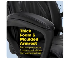 Hannah Black Bonded Leather Office Chair -Best Furniture Store 810513552 A0 7