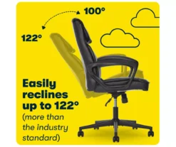 Hannah Black Bonded Leather Office Chair -Best Furniture Store 810513552 A0 8