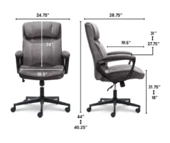 Gray & Black Executive Office Chair -Best Furniture Store 810513554 3