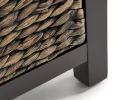 Rustic Black Wicker Storage Trunk -Best Furniture Store 810513555 10