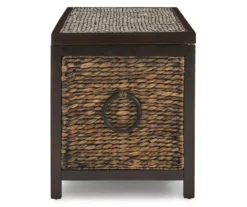 Rustic Black Wicker Storage Trunk -Best Furniture Store 810513555 12