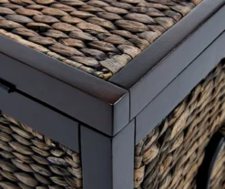 Rustic Black Wicker Storage Trunk -Best Furniture Store 810513555 14