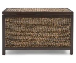 Rustic Black Wicker Storage Trunk -Best Furniture Store 810513555 15