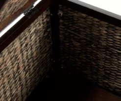Rustic Black Wicker Storage Trunk -Best Furniture Store 810513555 8