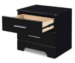 Black Hudson 2-Drawer Wood Nightstand -Best Furniture Store 810513557 5