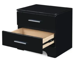 Black Hudson 2-Drawer Wood Nightstand -Best Furniture Store 810513557 6