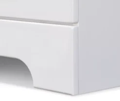 White Hudson 2-Drawer Wood Nightstand -Best Furniture Store 810513558 10