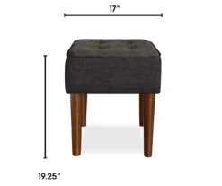 Aria Charcoal Grey Tufted Stool 10 Aria Charcoal Grey Tufted Stool -Best Furniture Store 810513578 3