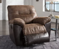 Follett Coffee Faux Leather Rocker Recliner 6 Follett Coffee Faux Leather Rocker Recliner -Best Furniture Store 810519692 3