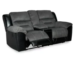 Earhart Faux Leather Reclining Console Loveseat -Best Furniture Store 810519695 4
