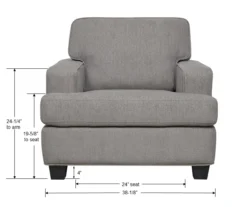Rogers Gray Accent Chair -Best Furniture Store 810519884 6