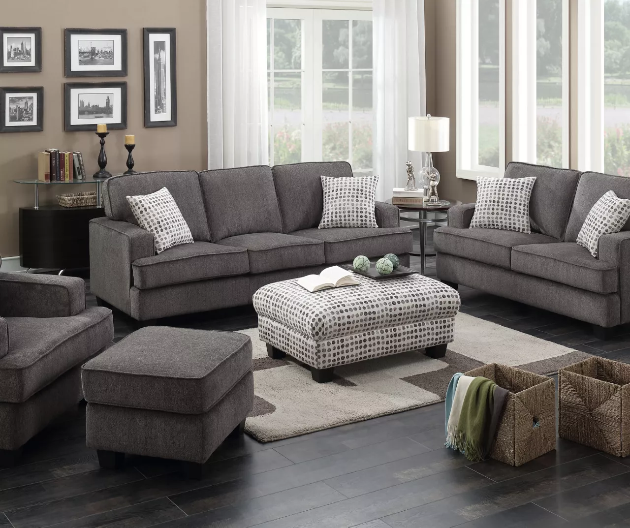 Rogers Ink Dot Ottoman 2 Rogers Ink Dot Ottoman - Image 2