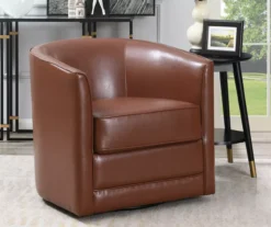 Willow River Hammond Faux Leather Swivel Accent Chair -Best Furniture Store 810519939 6