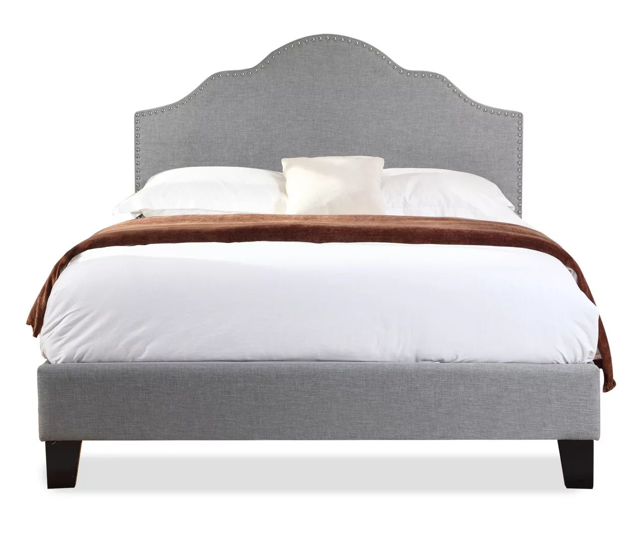Lombard Light Gray Full Upholstered Bed 2 Lombard Light Gray Full Upholstered Bed - Image 2