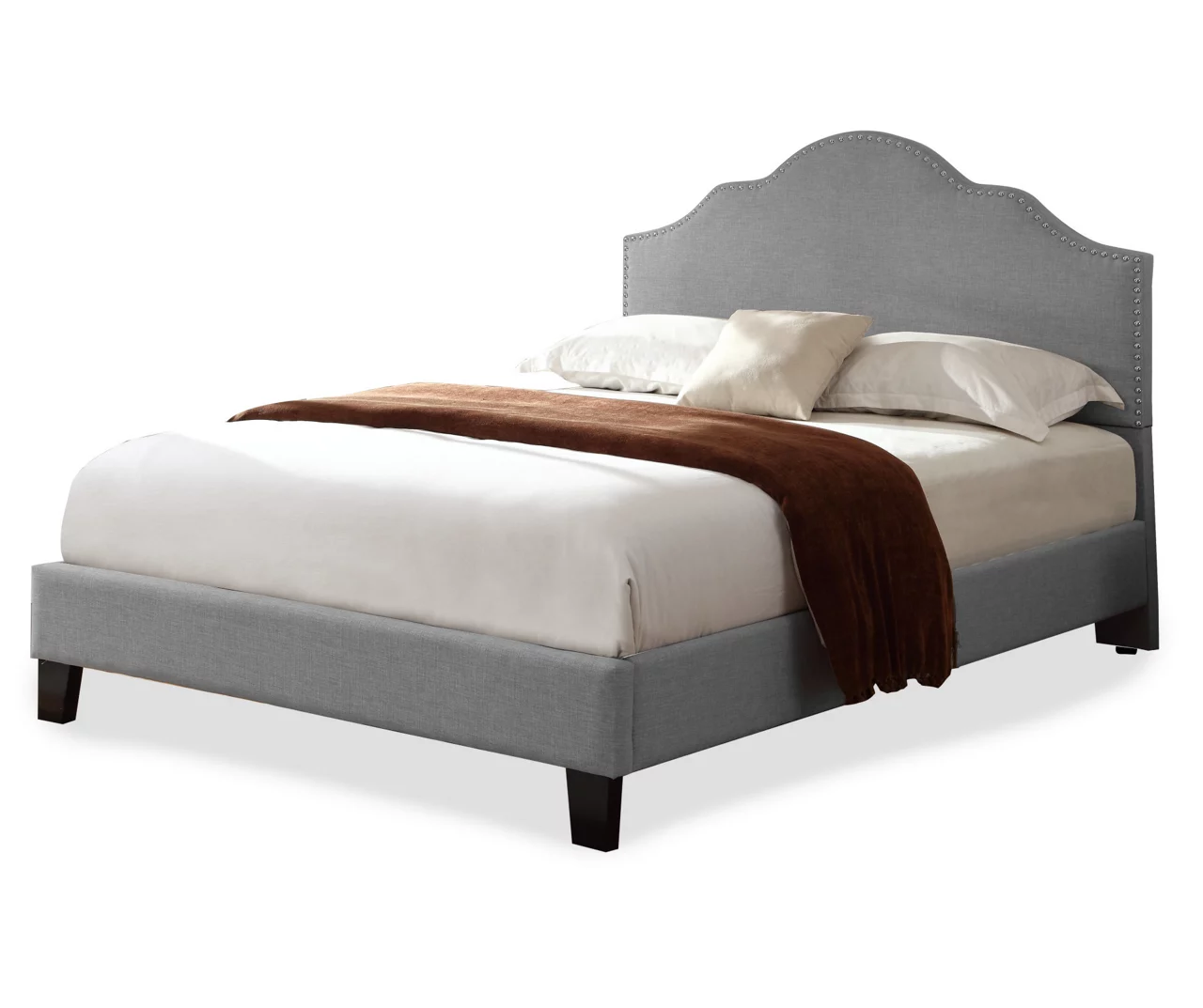 Lombard Light Gray Full Upholstered Bed 3 Lombard Light Gray Full Upholstered Bed - Image 3