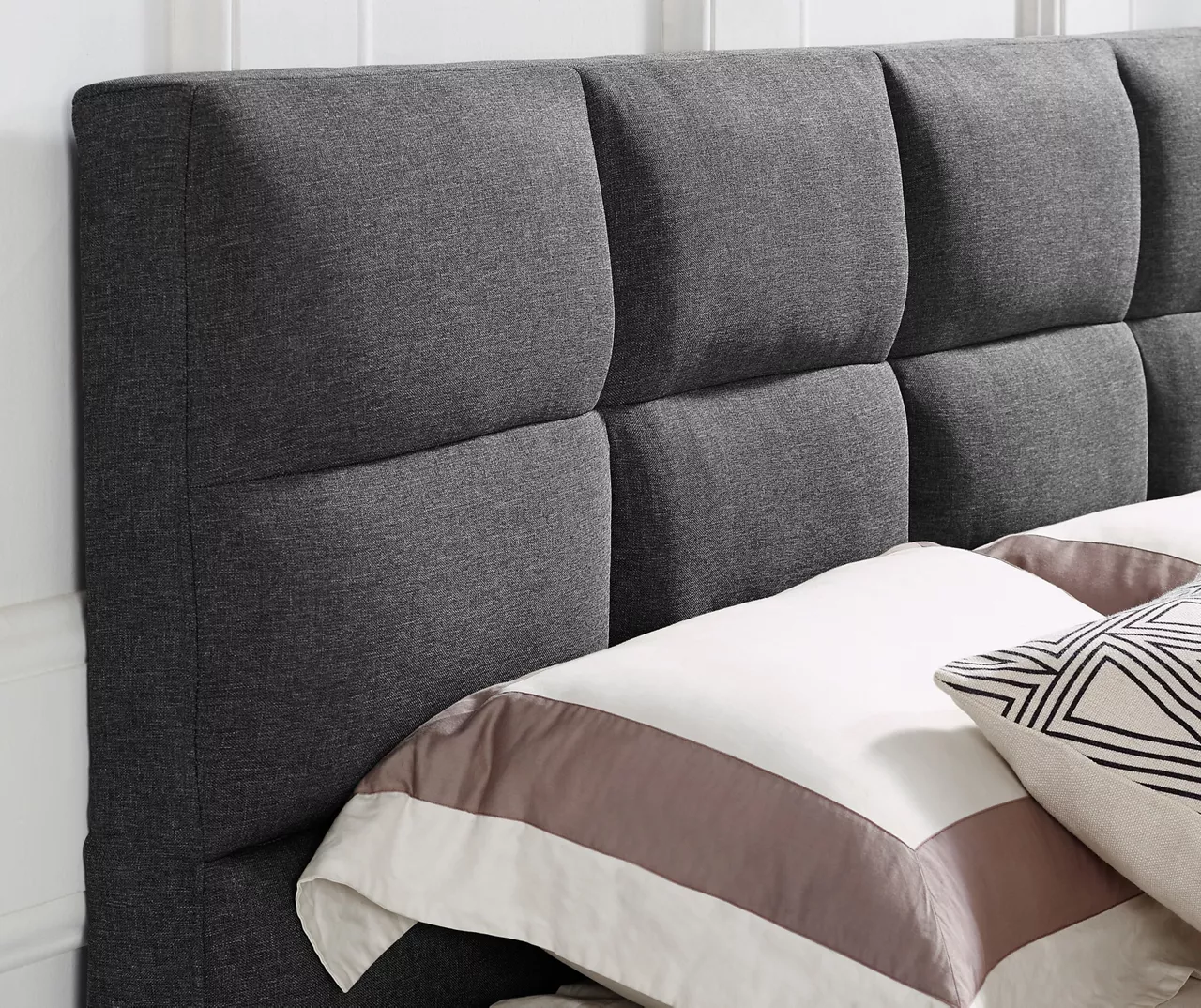 Orson Gray Full Upholstered Bed 4 Orson Gray Full Upholstered Bed - Image 4