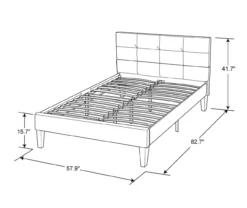 Orson Beige Full Upholstered Bed -Best Furniture Store 810524559 8