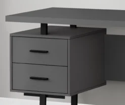60" Gray & Black Floating Desk 7 60" Gray & Black Floating Desk -Best Furniture Store 810527327 3
