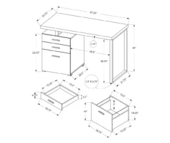 Monarch 48" Floating Computer Desk 37 Monarch 48" Floating Computer Desk -Best Furniture Store 810527341 5