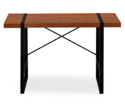 Cherry Wood Look Thick Panel Computer Desk -Best Furniture Store 810533369 4