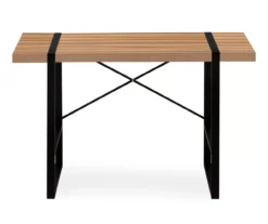 Brown Wood Look Thick Panel Computer Desk 11 Brown Wood Look Thick Panel Computer Desk -Best Furniture Store 810533370 4