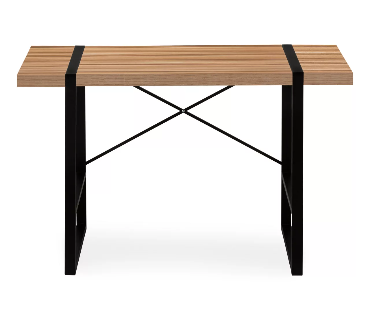 Brown Wood Look Thick Panel Computer Desk 4 Brown Wood Look Thick Panel Computer Desk - Image 4