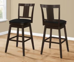 Faux Leather Swivel Bar Stools, 2-Pack -Best Furniture Store 810533430 1