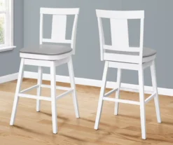 Faux Leather Swivel Bar Stools, 2-Pack -Best Furniture Store 810533432 1