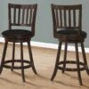 Slat Back Swivel Bar Stools, 2-Pack