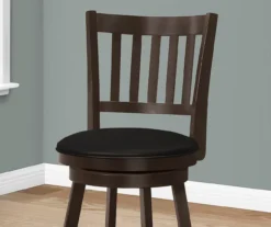 Slat Back Swivel Bar Stools, 2-Pack -Best Furniture Store 810533435 4