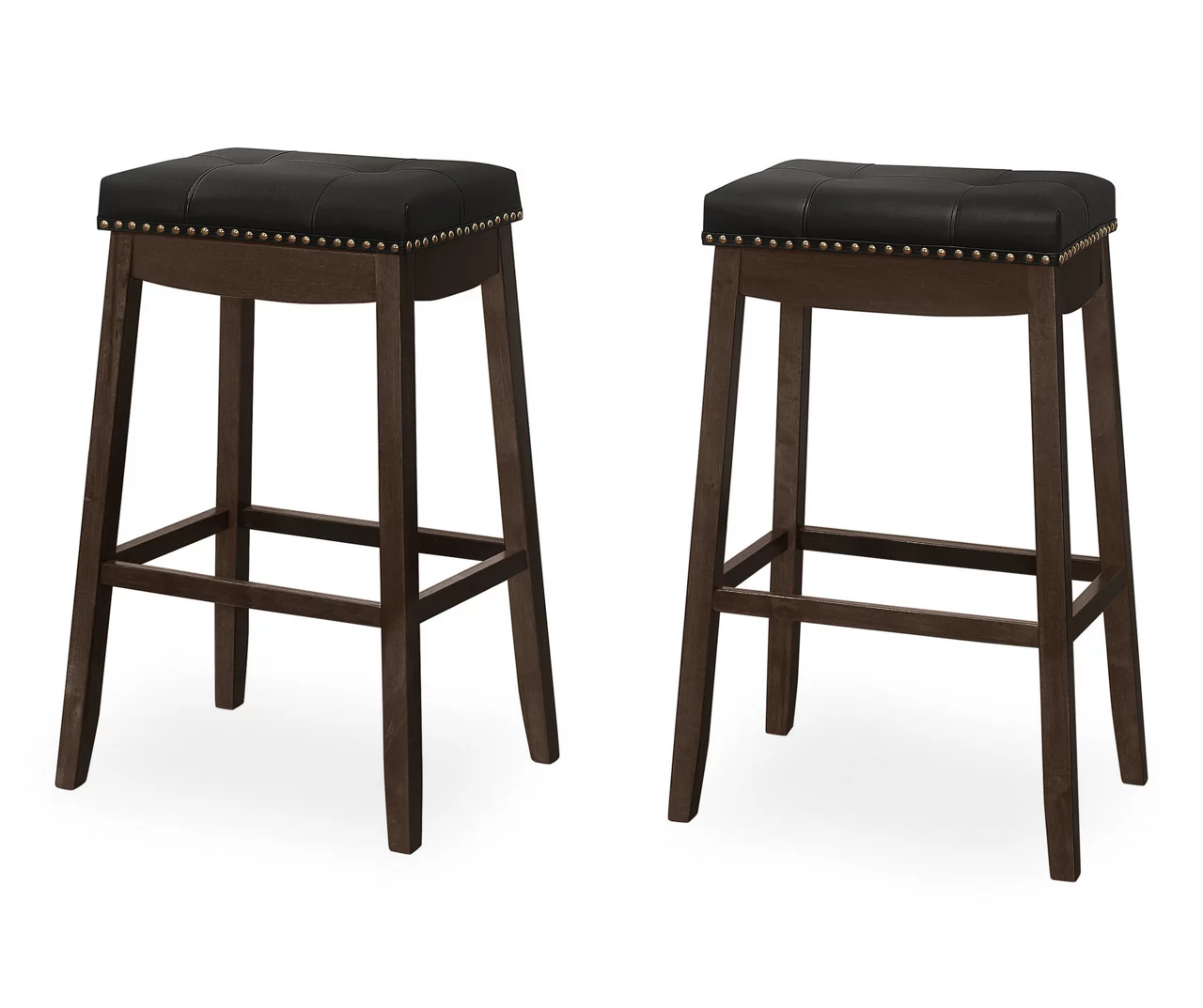 Tufted Nailhead Backless Bar Stools, 2-Pack 11 Tufted Nailhead Backless Bar Stools, 2-Pack - Image 11