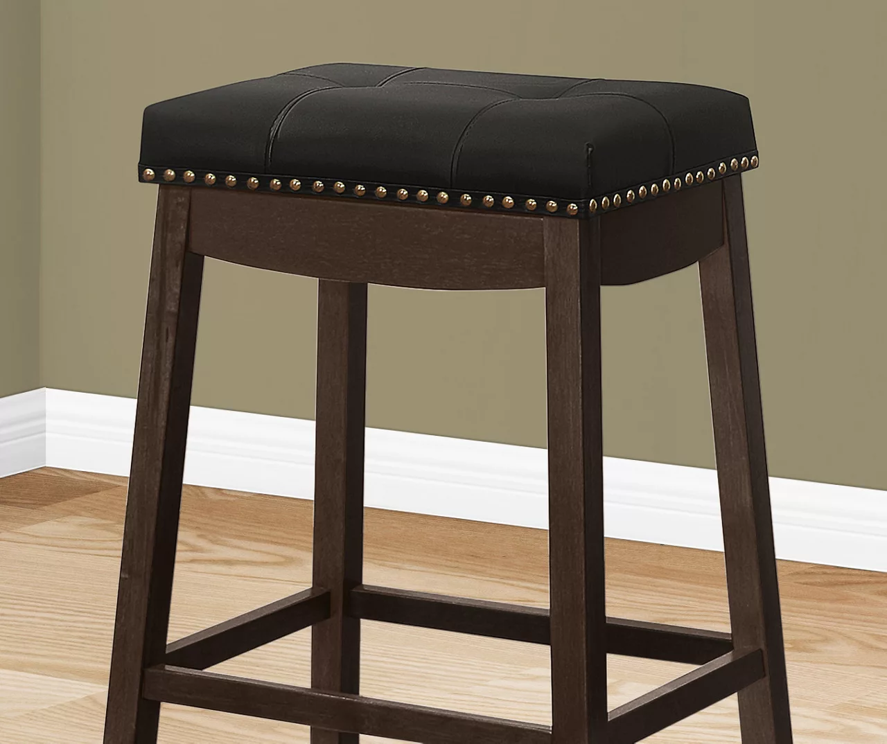 Tufted Nailhead Backless Bar Stools, 2-Pack 13 Tufted Nailhead Backless Bar Stools, 2-Pack - Image 13