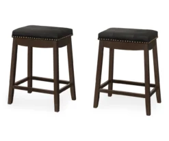 Tufted Nailhead Backless Bar Stools, 2-Pack 20 Tufted Nailhead Backless Bar Stools, 2-Pack -Best Furniture Store 810533441 2