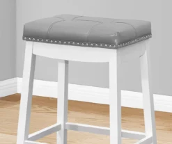 Tufted Nailhead Backless Bar Stools, 2-Pack 25 Tufted Nailhead Backless Bar Stools, 2-Pack -Best Furniture Store 810533443 4