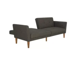 Regal Gray Linen Convertible Sleeper Futon -Best Furniture Store 810535613 5