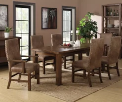 Rustic Pine & Dixie Almond Upholstered Dining Chairs, 2-Pack -Best Furniture Store 810535744 6