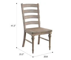 Sandstone Buff Ladderback Upholstered Dining Chairs, 2-Pack -Best Furniture Store 810535746 2