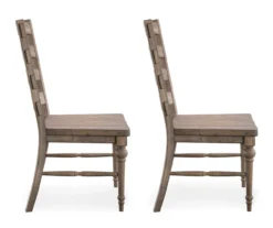 Sandstone Buff Ladderback Upholstered Dining Chairs, 2-Pack -Best Furniture Store 810535746 4