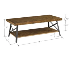 Pomona Pine Brown Coffee Table -Best Furniture Store 810535747 2