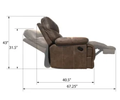 Brown Microfiber Swivel Gliding Recliner -Best Furniture Store 810535760 A7 2