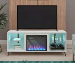 Newland White Electric Fireplace Console -Best Furniture Store 810538184 1