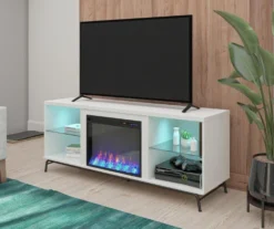 Newland White Electric Fireplace Console -Best Furniture Store 810538184 2